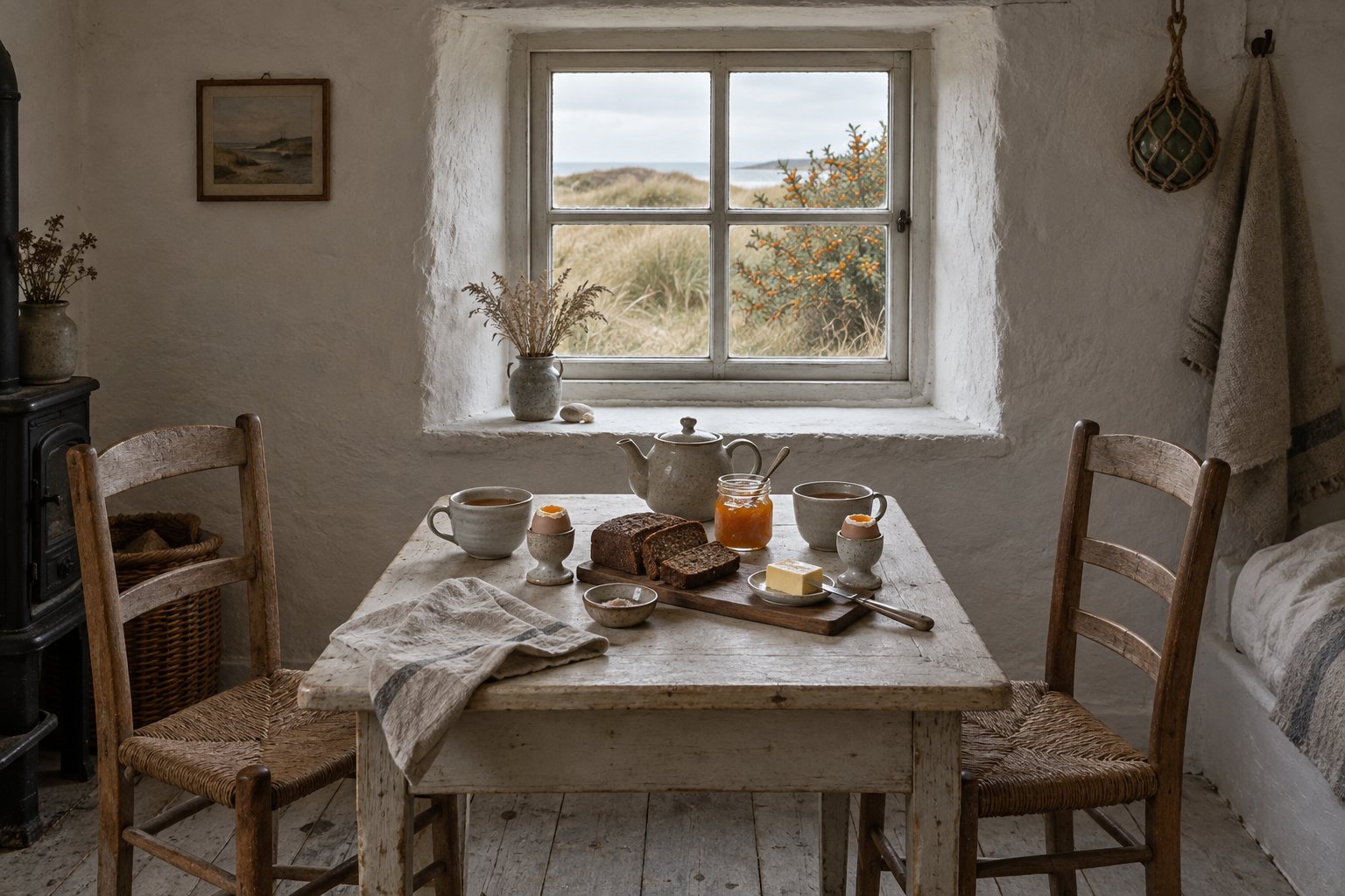 Frühstück am Westfenster
