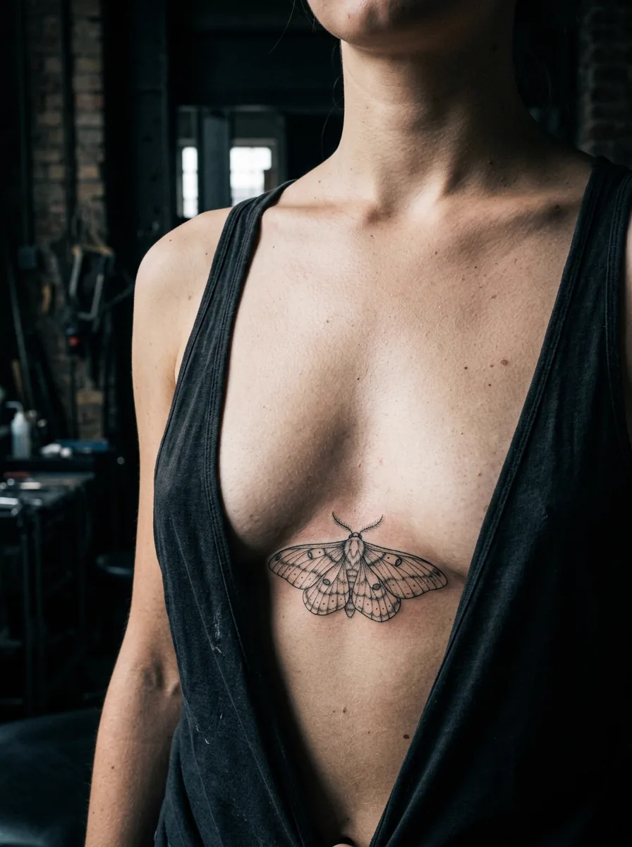 Fine-Line-Tattoo: Falter
